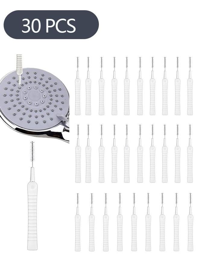 Ant 30 Piece Shower Nozzle Cleaning Brush, Anti Clogging Nylon Cleaning Brush, Gap Hole Cleaning Brush for Bathroom Shower Cleaning Tool  - Image 1