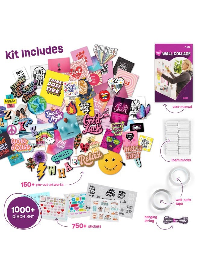 Pretty Me Wall Collage Kit for Teen & Tween Girls - Arts Craft Easter Gift Ideas for Age 11, 12,13, 14, 15, 16 Year Old Girl - Birthday Gifts for Teenage Bedroom Decor - Teens Creative Crafts Kits - Image 2