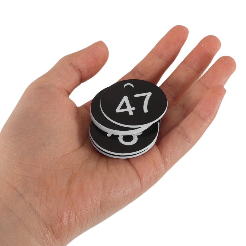 علامات مفاتيح مرقمة 1-50، ملصقات مفاتيح بلاستيكية، ثقب دائري، ترميز المعدات، فرز الأمتعة - Image 5