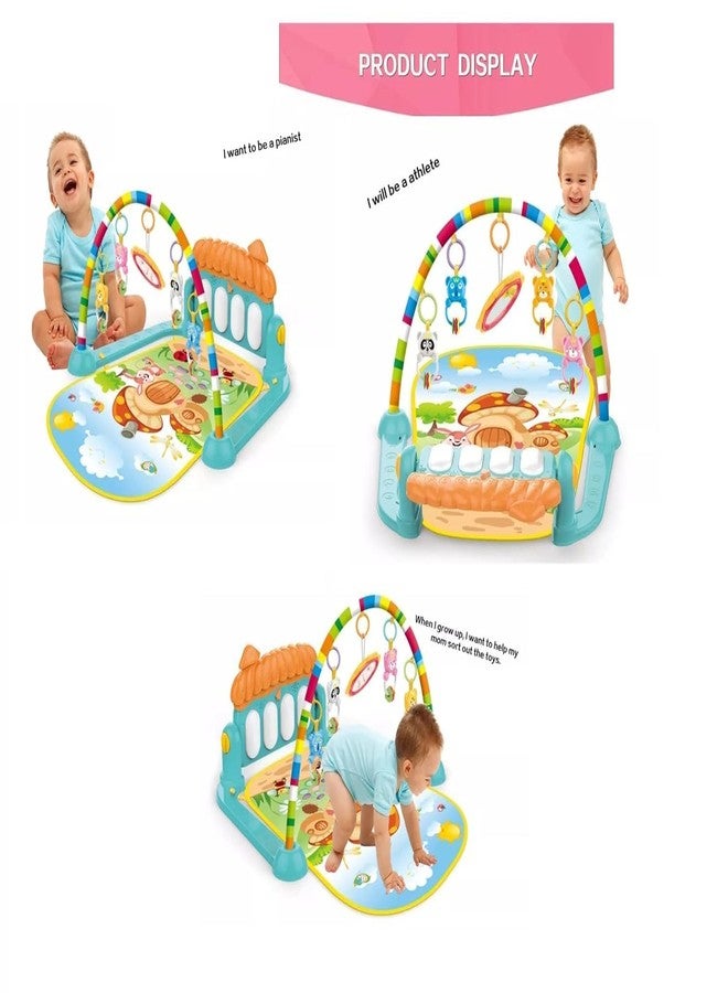 BIG FOLK BIGFOLK® Baby Gym Play Mat with Musical Piano| Kick & Play Activity Center with Tummy Time Support | Soft Padded Mat for Newborns, Infants & Toddlers - Multicolor - Image 5