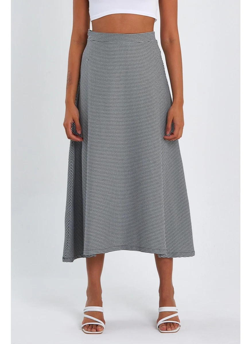 Alexander Gardi Patterned Flared Long Skirt (B23-0012)