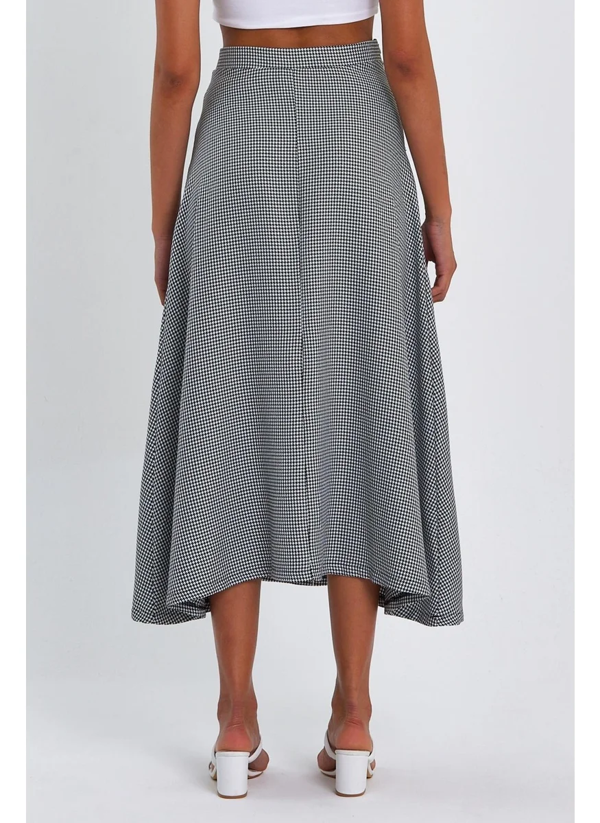 Alexander Gardi Patterned Flared Long Skirt (B23-0012)