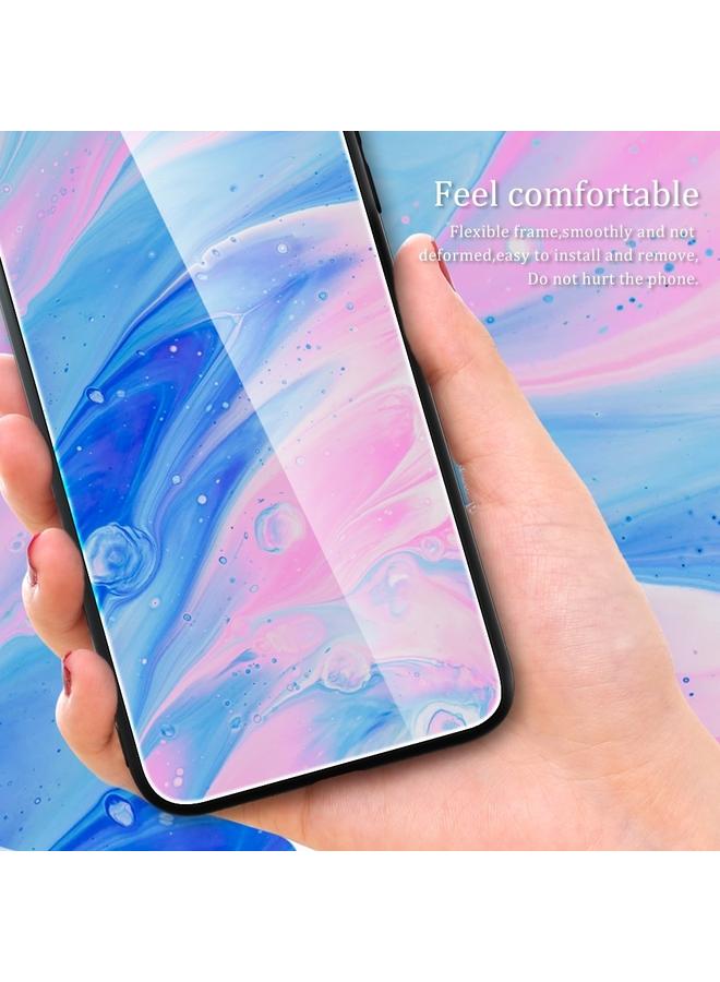 اس-توب جراب هاتف iPhone 15 Pro Max بنمط رخامي من الزجاج الواقي - Image 3