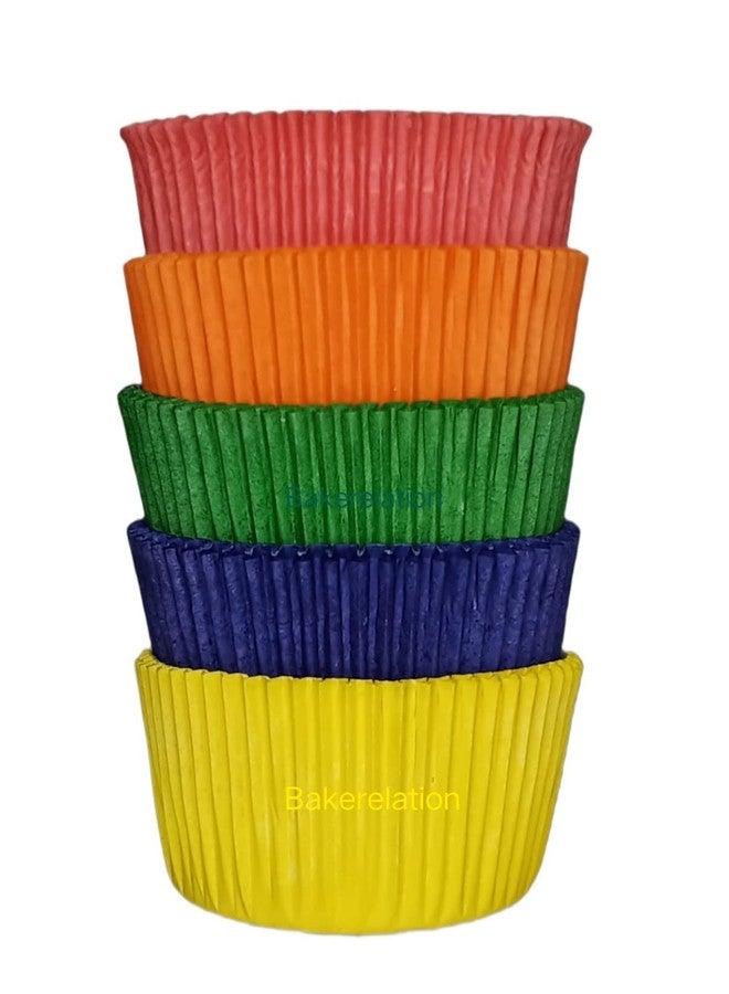 Bakerelation Cup Cake Liners 500 pcs Cup Cupcake Liners Muffin Case Cake Paper Baking Cups Color Random - Image 2