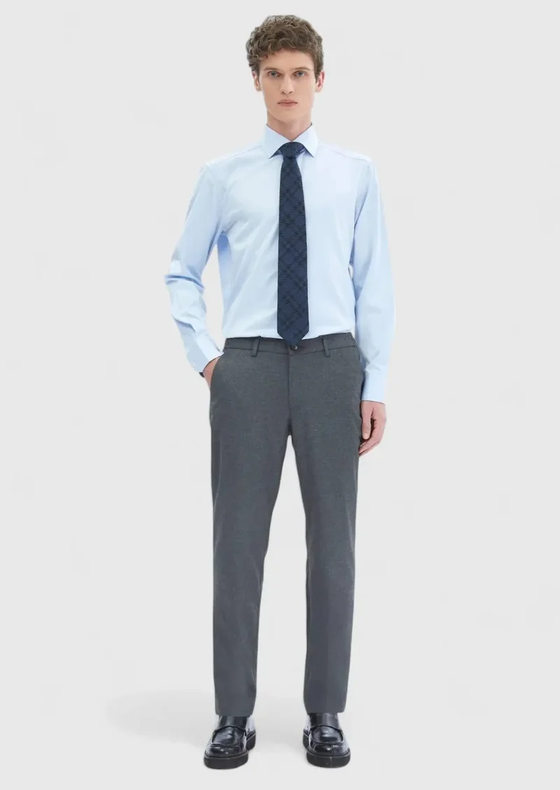 رامسي بنطال رياضي رمادي منسوج بقصة مريحة