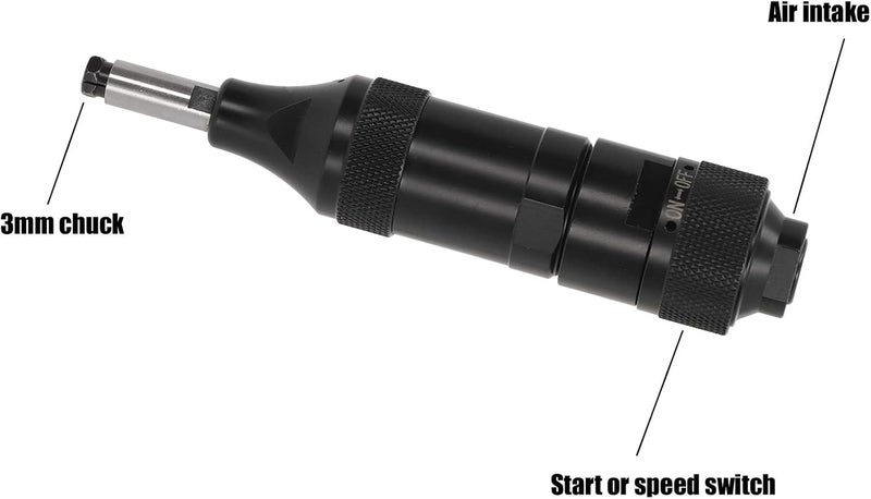 Air Die Grinder Pneumatic High Speed Grinding Machine, 30000RPM, 3mm Chuck, Alloy Steel, 0.5-0.7Mpa – Powerful Torque & Low Vibration for Metal, Wood & Rubber Deburring (US Style) - Image 3