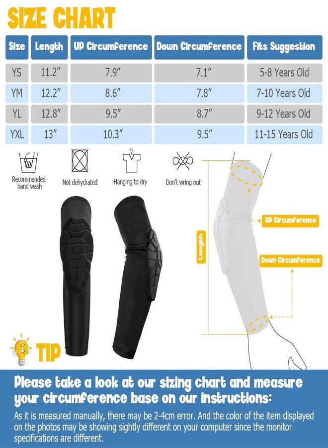 AceList Kids/Youth 5-15 Years Sports honeycomb Compression Knee Pad Elbow Pads Guards Protective Gear for Basketball, Baseball, Football, Volleyball, Wrestling, Cycling... - Image 2