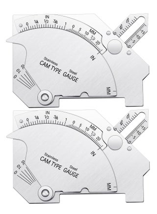 2 Pieces Bridge Cam Gage Welding Gauge Weld Gauge Welding Fillet Throat Gage Bridge Cam Gage Test Ulnar Welding Inspection for Inspection of Welded Surfaces Joints Stainless Steel Gauge Tool - pzsku/Z6D931BE7B4B1521990EEZ/45/_/1721465009/a35955c8-bfbb-498b-83ea-b76fc0043b68