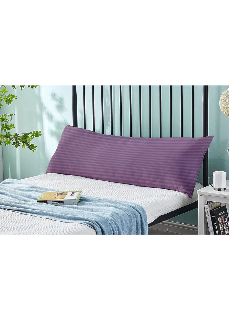 DubaiGallery Long Body Pillow 1pc, Fabric: 100% Polyester 85 GSM Microfiber 1 cm Stripe Super Soft, Filling: 1300 gm Hollow Fiber Comfort, Breathable & Ultra Soft Size: 45 x 120 cm  - Image 3