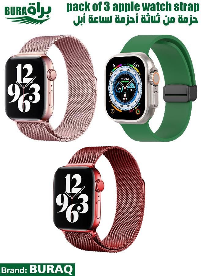 Apple Watch Band Strap For Apple Watch Ultra 2/Ultra 49mm, Series 10 46mm, 9/8/7 45mm, SE2/SE/6/5/4 44mm, 3/2/1 42mm