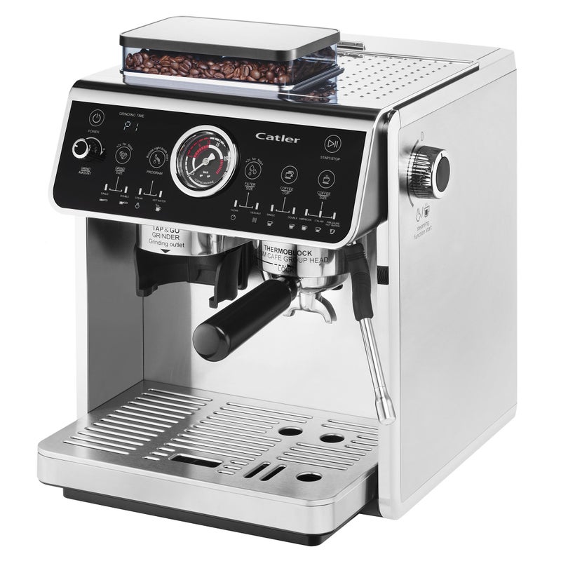كاتلر Catler Portafilter Espresso Machine with Grinder  model ES 910– 20 Bar Dual Pump System, 58mm Professional Portafilter, PID Temperature Control, 2.5L Water Tank, 30 Grind Settings, Milk Frother - Image 1