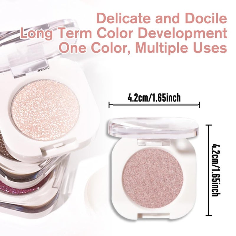 HHLTOH Champagne Shimmer Cream Eyeshadow, Light Gold Sheer Glow Eye Shadow for Mature Skin, Lightweight Blendable, Subtle Shimmer, Crease-Proof, Vegan & Cruelty-Free, Sombras para Ojos - Image 5