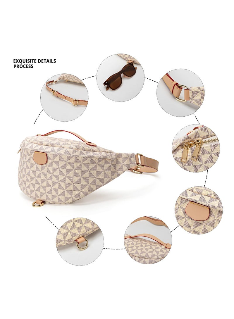 SYOSI, Crossbody Bags for Women, Fashion Sling Bag for Girls, Small Belt Chest Bag, PU Leather Waterproof Checkered Packs for Runing, Shopping, Travel - Image 4