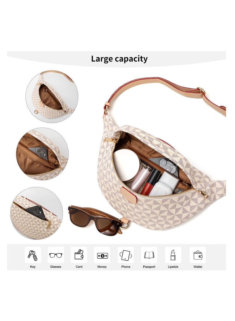 SYOSI, Crossbody Bags for Women, Fashion Sling Bag for Girls, Small Belt Chest Bag, PU Leather Waterproof Checkered Packs for Runing, Shopping, Travel - Image 3