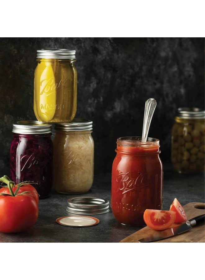 Ash & Roh® Round clear glass Ball Regular Mouth Mason Jars Airtight lids and Bands.-500 ML (8) - Image 3