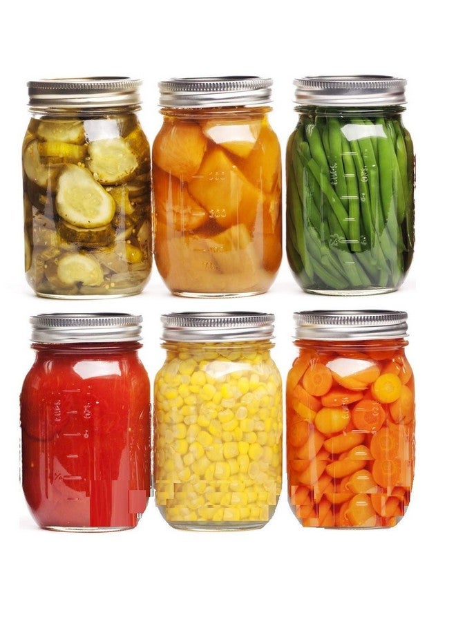 Ash & Roh® Round clear glass Ball Regular Mouth Mason Jars Airtight lids and Bands.-500 ML (8) - Image 5