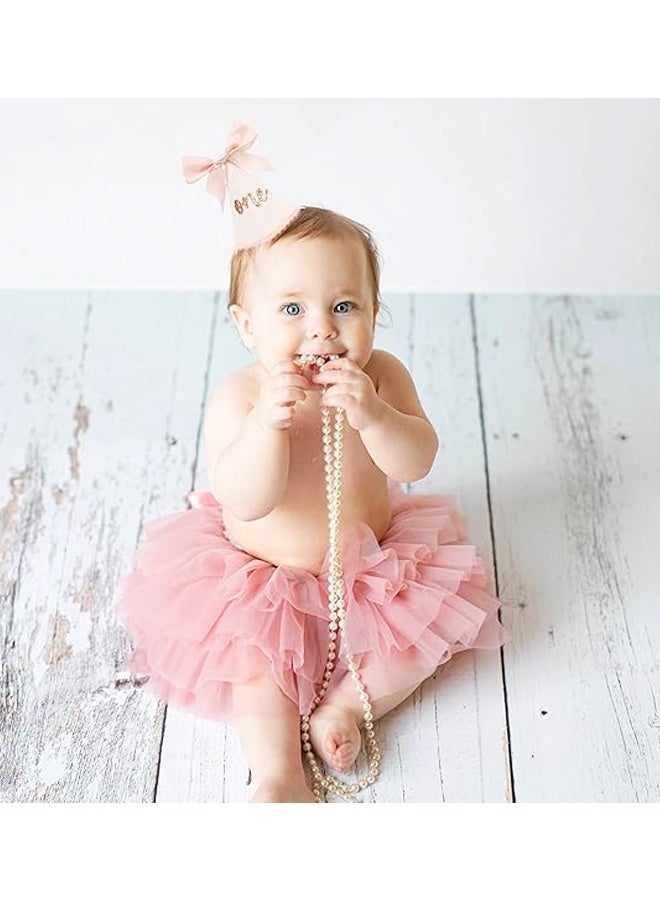 Birthday Hat With Bow - Sweet Birthday Decorations,Glitter Number Cone Hat Photo Prop,Princess Bow Hat - Image 4