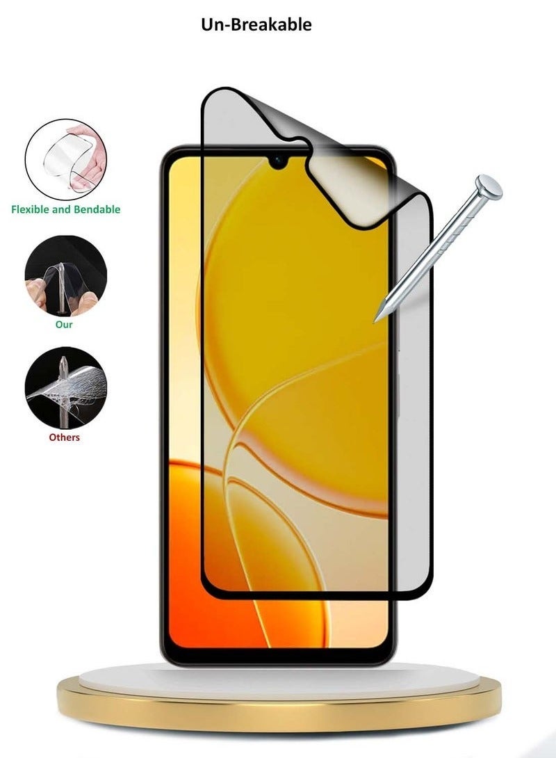 Raxoom vivo Y04 4G / Y29s 5G 2025 Full Cover Matte Screen Protector â€“ Premium Nano Ceramic Flexible Film with Full Glue Adhesion, Anti-Glare, Anti-Fingerprint Finish, Edge-to-Edge Bubble-Free Protection â€“ Clear/Black - Image 3