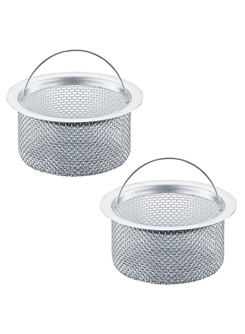 2Pcs Kitchen Sink Strainer Drain for Stopper Combo Basket Replacement Stainless Steel With Handle Sink Stopper Suitable for Bathroom Drain strainer