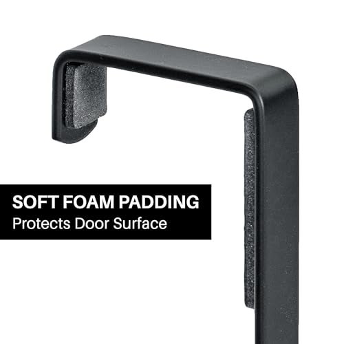 LYNK Professional® Home™ Over Door Hooks Rack - 9 Hook Over Door Hanger - Over Door Towel Rack - Hanging Towels or Clothes - Bathroom, Bedroom or Laundry Room - Lifetime Ltd. Warranty - Black - Image 5