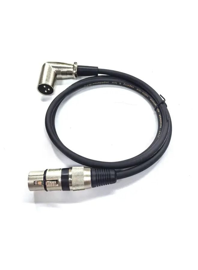 90 Degree XLR Male To Female Audio Cable 19 69 Inch Balanced Microphone Cable - Image 2