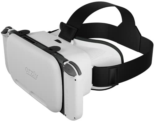 Orzly VR Headset Designed for Nintendo Switch Switch OLED Console with Adjustable Lens for a Virtual Reality Gaming Experience and for Labo VR White Gift Boxed Edition - Image 1