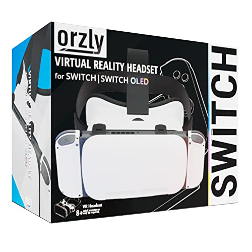 Orzly VR Headset Designed for Nintendo Switch Switch OLED Console with Adjustable Lens for a Virtual Reality Gaming Experience and for Labo VR White Gift Boxed Edition - Image 3