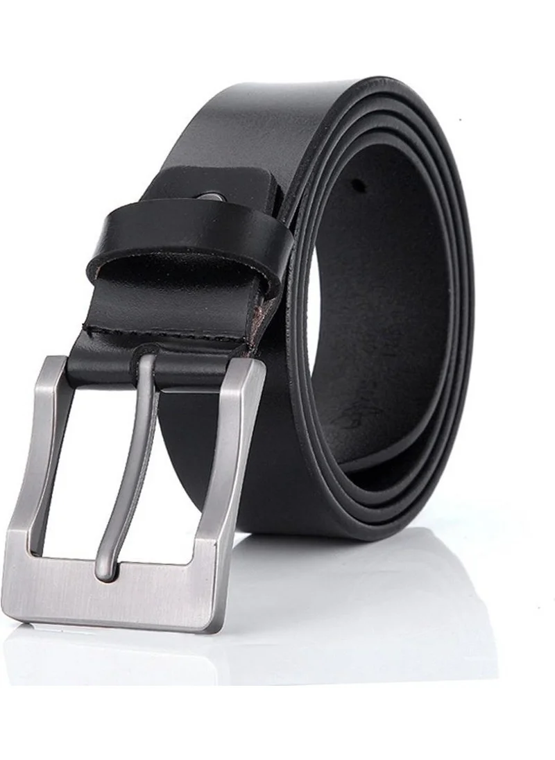 Septwolves 120 cm Black Genuine Leather Men's Belt