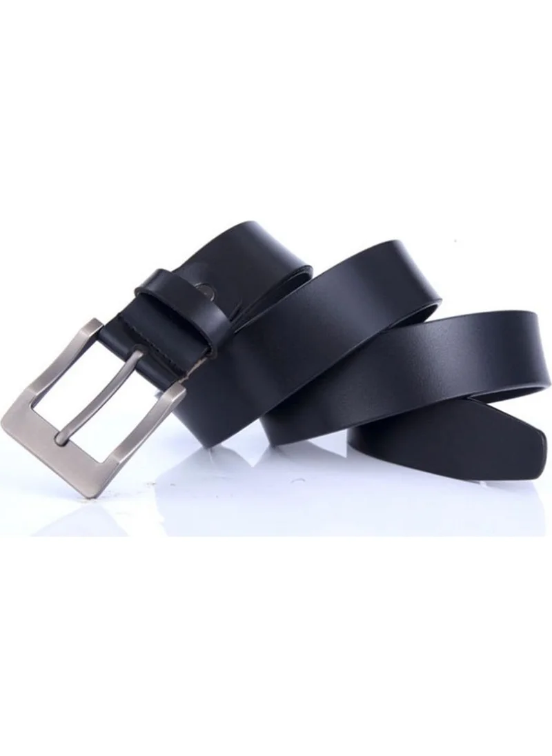 ستب وولفز 120 cm Black Genuine Leather Men's Belt