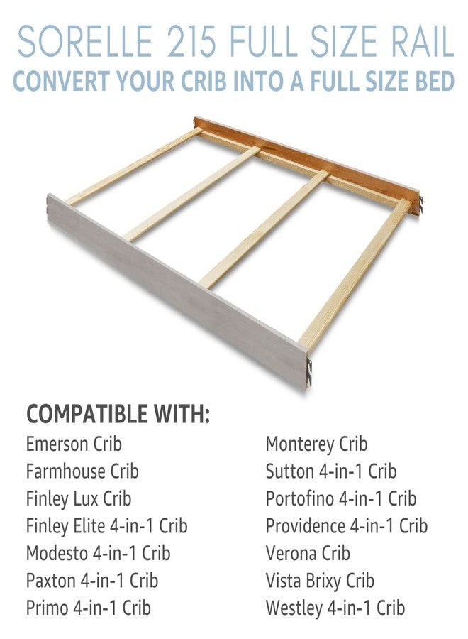 Sorelle Furniture Toddler Rails and Full-Size Bed Adult Rails, Sorelle Wood Bed Rail & Crib Conversion Kit, Converts Sorelle Furniture Crib to Toddler Bed and Full-Size Bed, # 215 - Brushed Ivory - Image 4