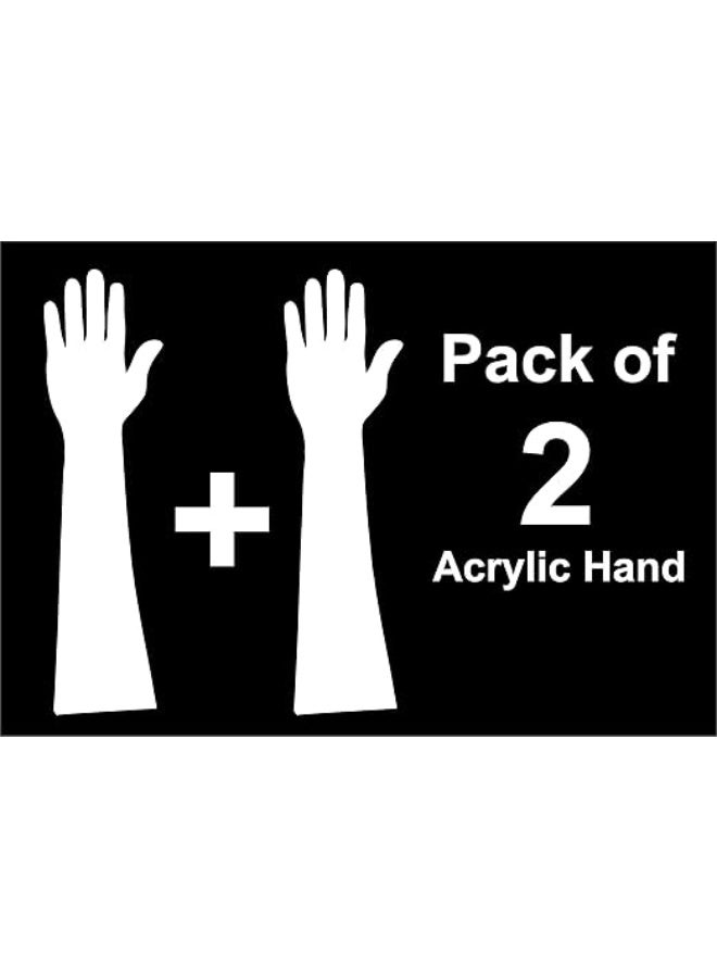 TEMPT® - 2 Reusable Acrylic Hand for Mehndi Practice Pack of 2 - Image 1