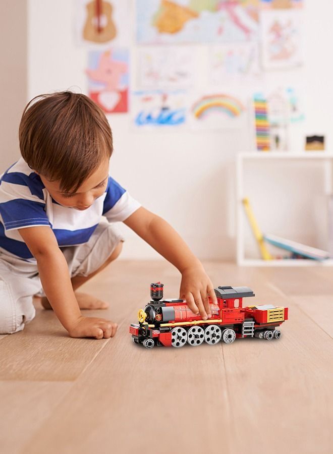 PYEBE 3 In 1 Toy Building Set Boy Train Building CreativeToys For Kids Train Tractor Motorcycle Blocks Creative Kids Gifts - Image 5