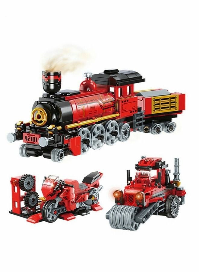 PYEBE 3 In 1 Toy Building Set Boy Train Building CreativeToys For Kids Train Tractor Motorcycle Blocks Creative Kids Gifts - Image 1