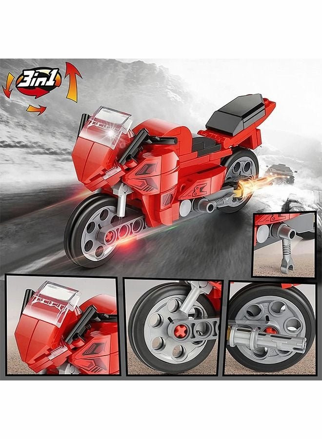 PYEBE 3 In 1 Toy Building Set Boy Train Building CreativeToys For Kids Train Tractor Motorcycle Blocks Creative Kids Gifts - Image 4