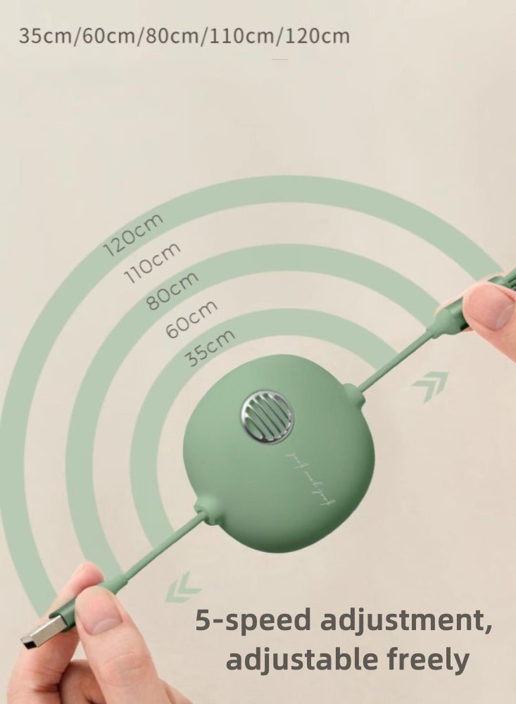 Fast Charging Retractable Data Cable Three-in-one Car Charging Cable Universal Retro Green 【Apple + Android + typec】 - Image 5