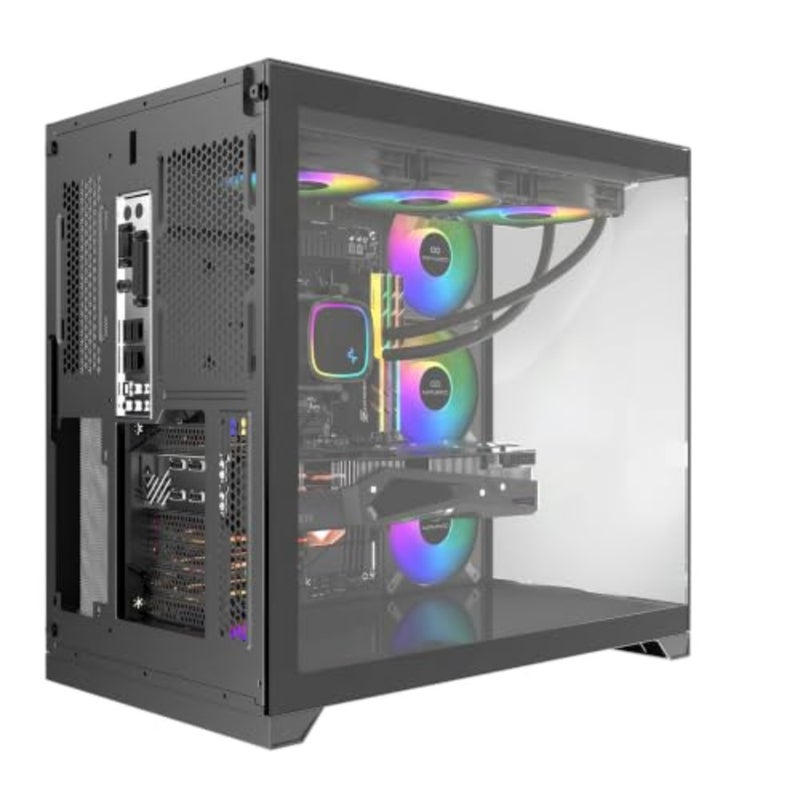 كمبيوتر مكتبي للألعاب 5070ti AMD Ryzen 7، ووحدة معالجة رسومات RTX 5070ti 16G، وذاكرة وصول عشوائي DDR5 سعة 16 جيجابايت، ومحرك أقراص SSD سعة 1 تيرابايت، ولوحة أم B650E، وحقيبة مكعبة، ومبرد سائل ARGB مقاس 360 مم، ووحدة PSU ذهبية بقدرة 750 وات، ونظام تشغيل Windows PRO باللون الأسود - Image 4