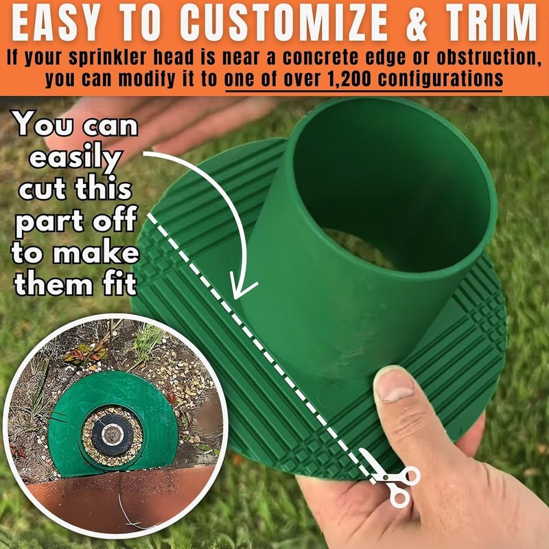 GRASSHOLE Sprinkler-Guard by - Patented Design Donut-Style Lawn Sprinkler Head Guard Protector to Prevent Damage from Mowers & Trimmers - Veteran Owned & Made in USA, 5 Pack - Image 4