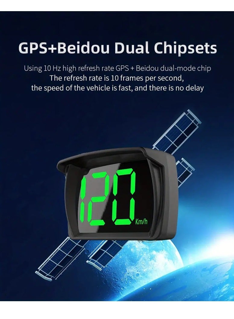 عداد سرعة السيارة، شاشة عرض خالية من السرعة، كابل طاقة -مثالي للسيارات والشاحنات والحافلات -كم/ساعة -المجموعة 2 [مع شاحن سيارة مزدوج] - Image 5