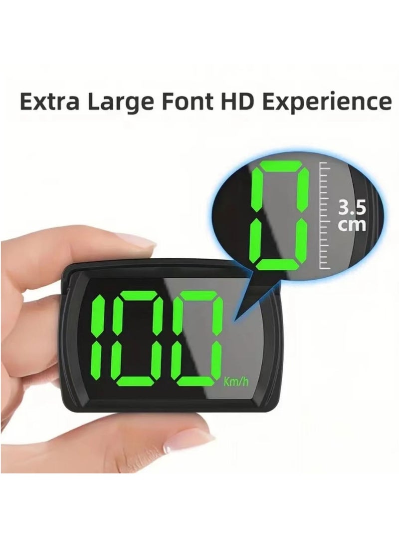 عداد سرعة السيارة، شاشة عرض خالية من السرعة، كابل طاقة -مثالي للسيارات والشاحنات والحافلات -كم/ساعة -المجموعة 2 [مع شاحن سيارة مزدوج] - Image 2