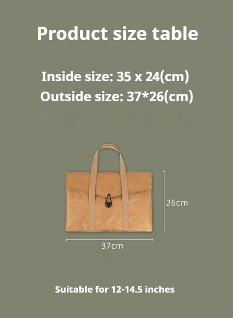 JiFENG Laptop Handbag 16 Inch Ultra Light and Environmentally Waterproof and Non Fading Laptop Carry Bag, Men's and Women's Portable Tablet Bags for Business and College School Students (Green)  - Image 5