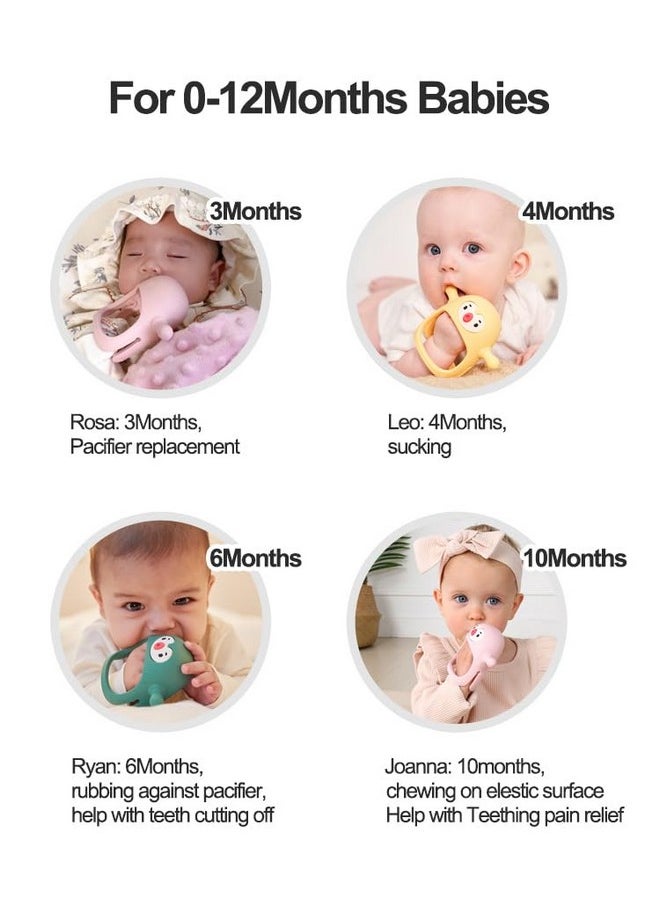 Smily Mia Smily Mia Smily Mia Penguin Teethers, Silicone Teethingtoys For Babies 0-6Months, Baby Teethers For 3-6Months, Hand Teether For Infants, Pacifiers For New Born,Light Purple  - Image 5