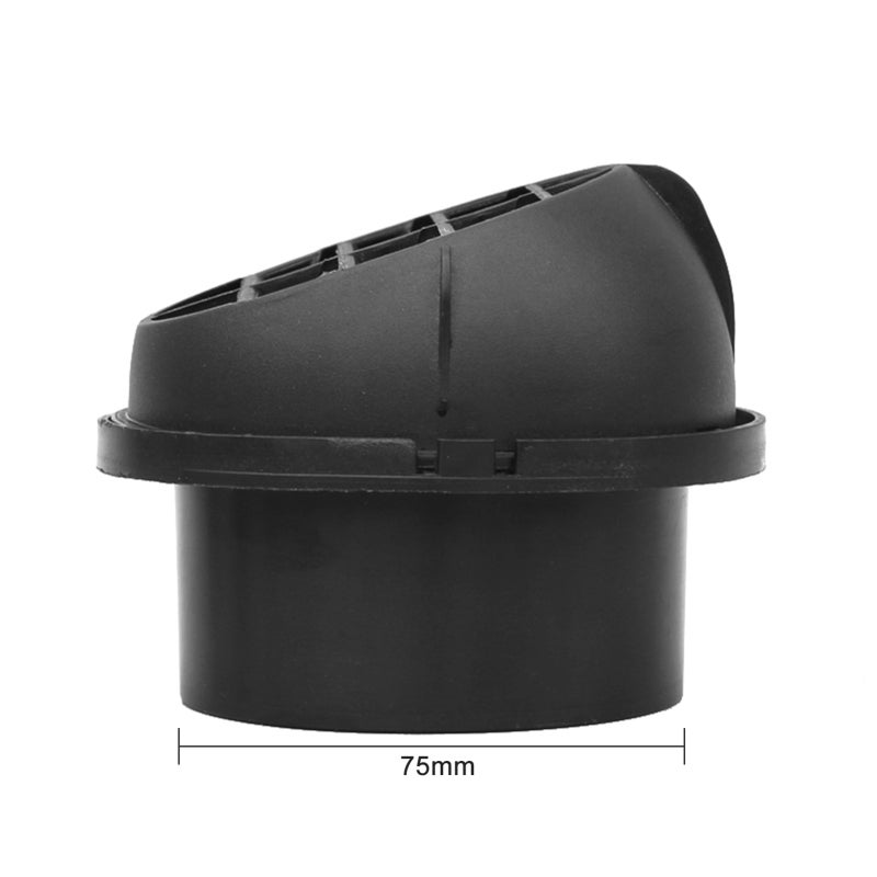 Replacement Part 75mm Round Tilted Style - Premium Heat-Resistant Plastic Easy Installation Direct Replacement for Vehicle Engine Compartments - Image 1
