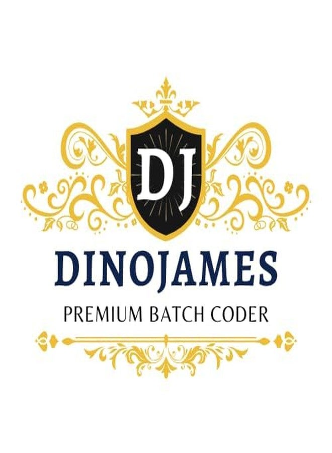 Dinojames Manual Number Stamp (Sign Available- ₹,Gm,/,-,Kg,No,P) - 12 Digits Rolling Bands (Pack of-1) with Violet Stamp Pad - Image 5