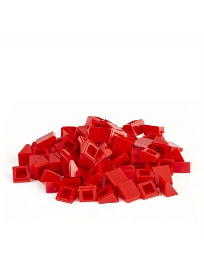 100Pcs Red Slope 30 Degree 1x1x2 3 Brick High Tech Changeover Catch Building Blocks Educational Toys Children Gifts - Image 1
