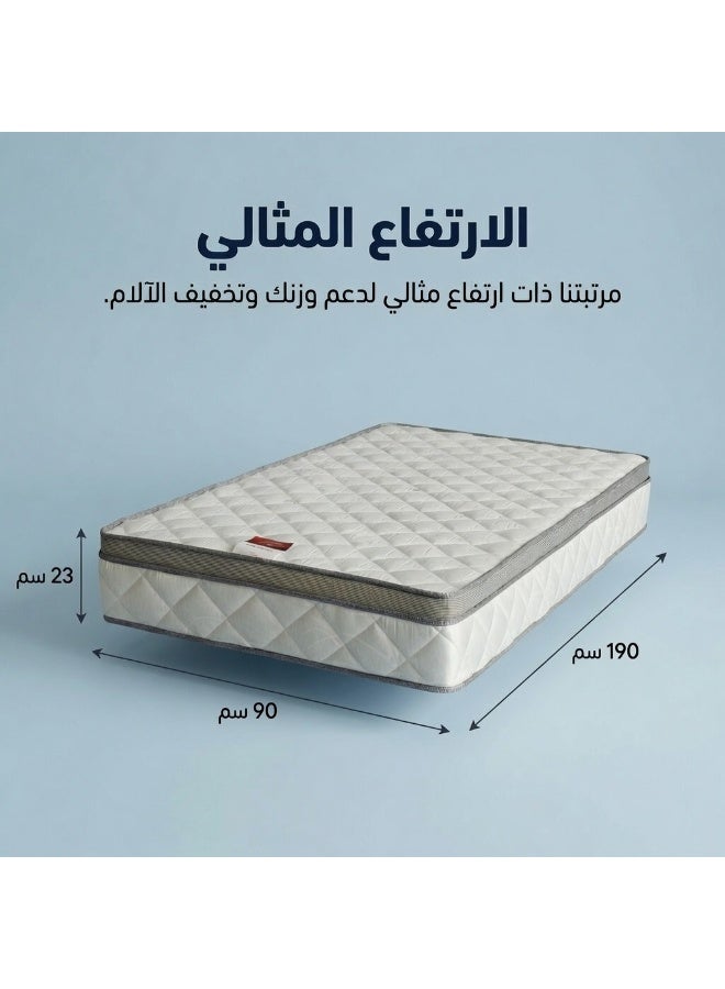 JEWELS HOME Medical Orthopedic Mattress 90×190×23 cm – Single Bed High-Density Foam, Back Support, Pressure-Relief with extra cushioning pillow top - Image 4