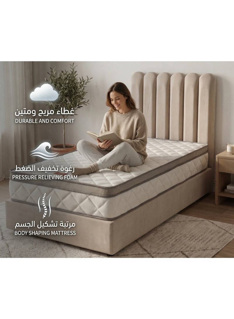 JEWELS HOME Medical Orthopedic Mattress 90×190×23 cm – Single Bed High-Density Foam, Back Support, Pressure-Relief with extra cushioning pillow top - Image 5