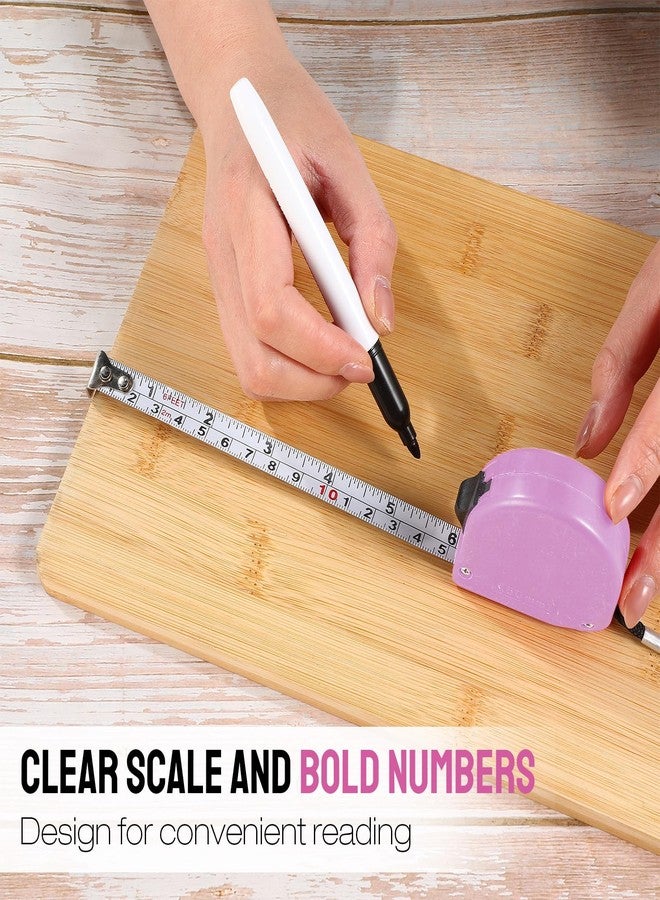 Copkim 50 Pcs 6 FT Mini Tape Measure Retractable Bulk Small Measuring Tape Pocket Size Measurement Tool for Operation Christmas Items Party Favor Gifts Stuffers for Men(Pink) - Image 5