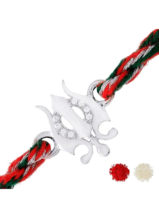 VOYLLA 925 Sterling Silver Precious Silver Thread Rakhi