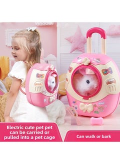 Generic Super Sheng Electric Children's Plush Rabbit Toy Calling Walking Puppy Kitten Trolley Box Cute Gift-Color:Mc965 Pet Portable Blue Bichon Frize-Specifications:Battery Screwdriver  - Image 2