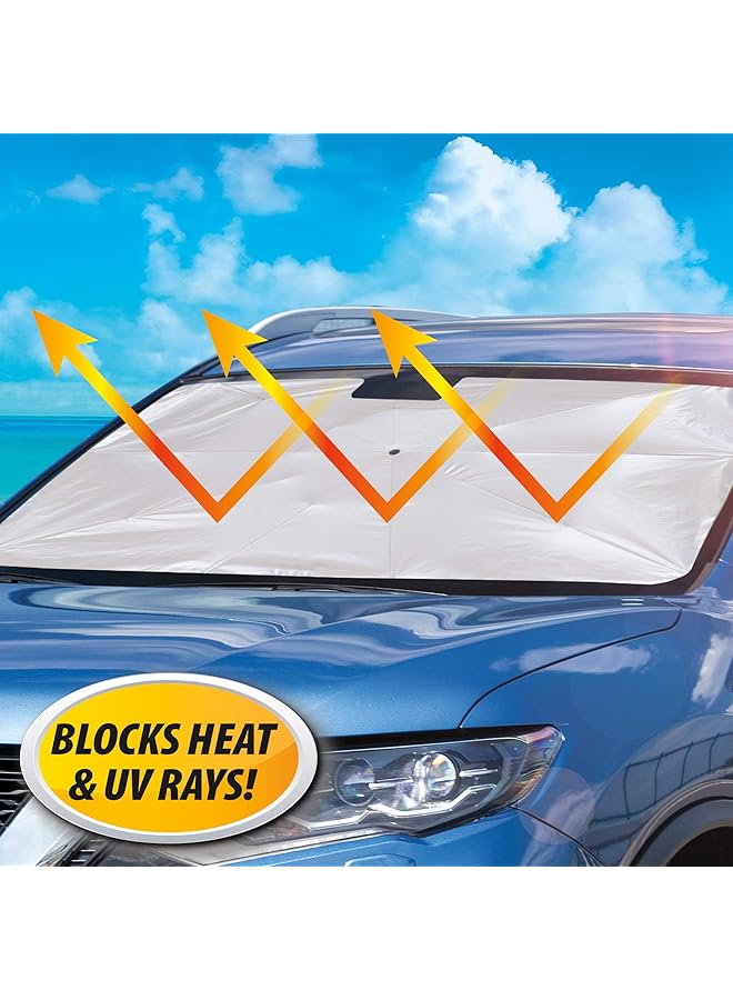 Ontel Brella Shield Windshield Sun Shade By Arctic Air, Compact Design Pops Open Like An Umbrella And Fits Cars, Trucks & Suvs - One-Size (31X57) - As Seen On Tv - Image 5